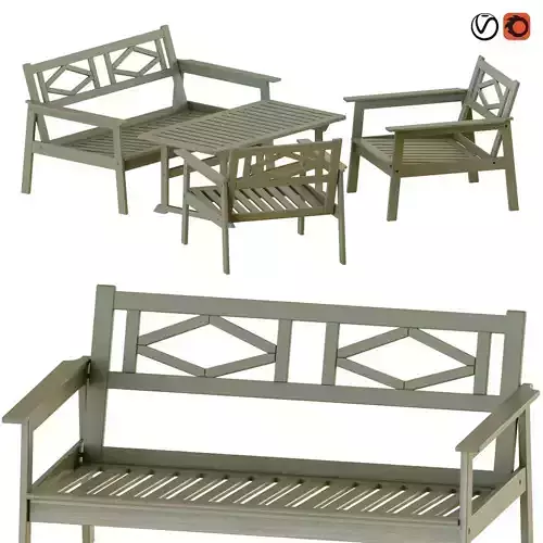 BONDHOLMEN table and chairs set 2