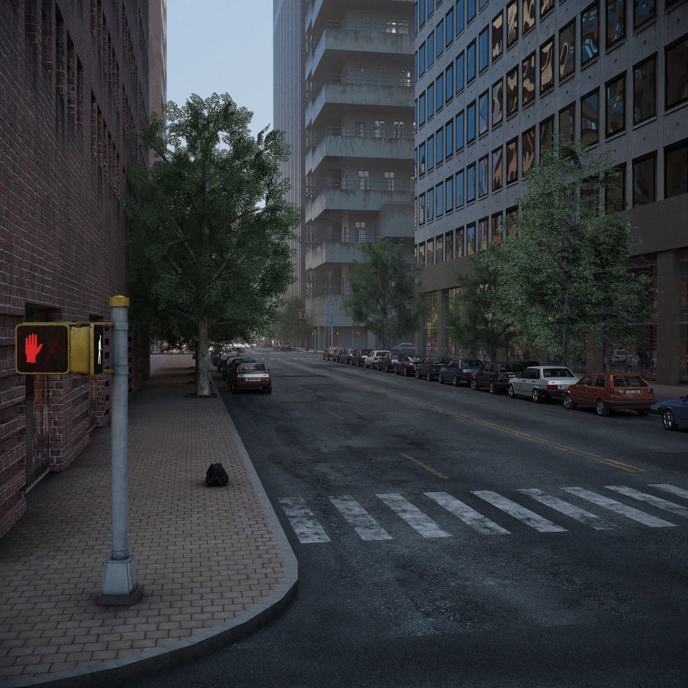 Realistic City District H11-R7 3D model_4