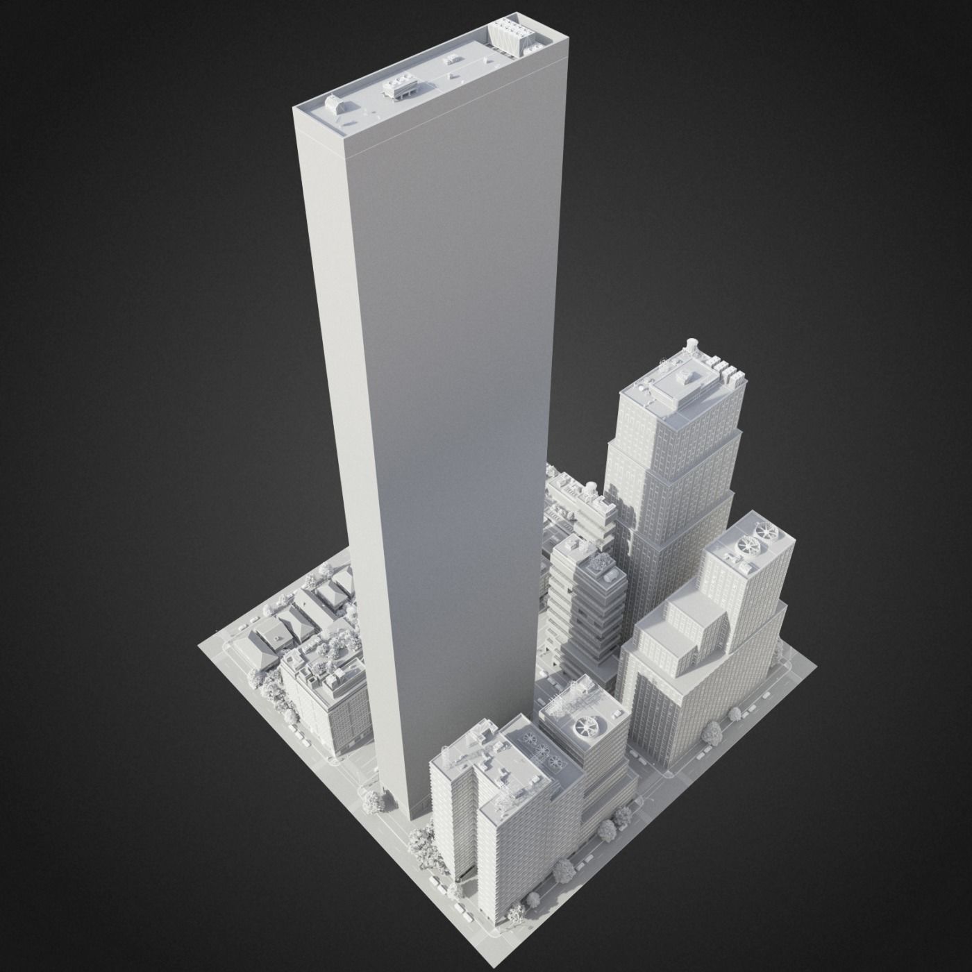 Realistic City District H11-R7 3D model_16