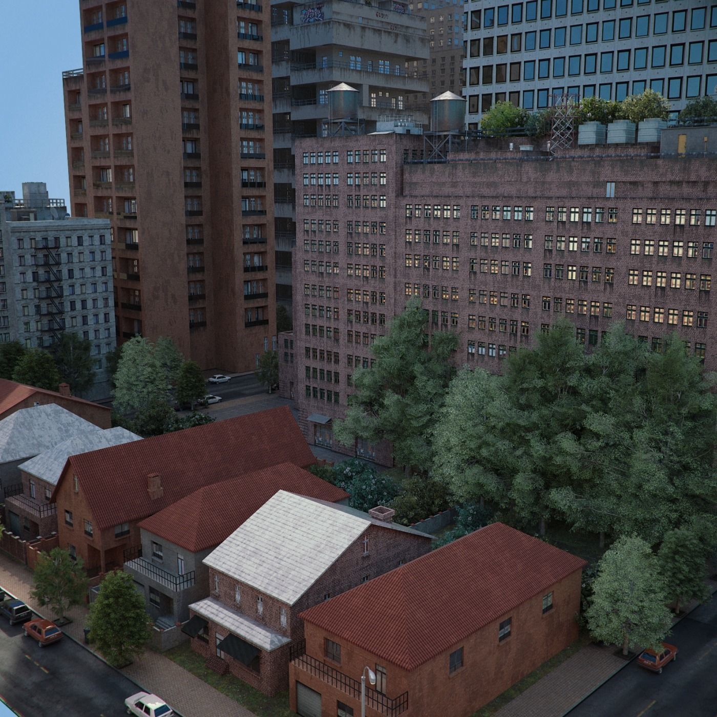 Realistic City District H11-R7 3D model_9