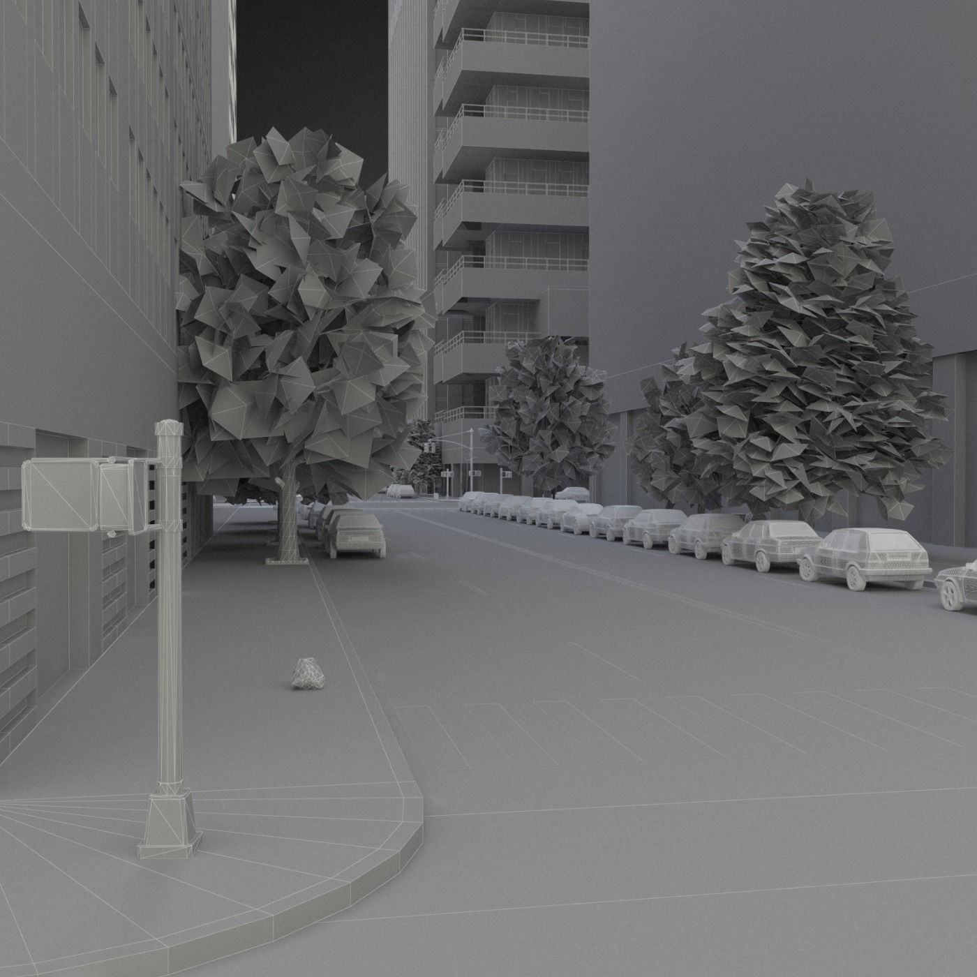 Realistic City District H11-R7 3D model_17