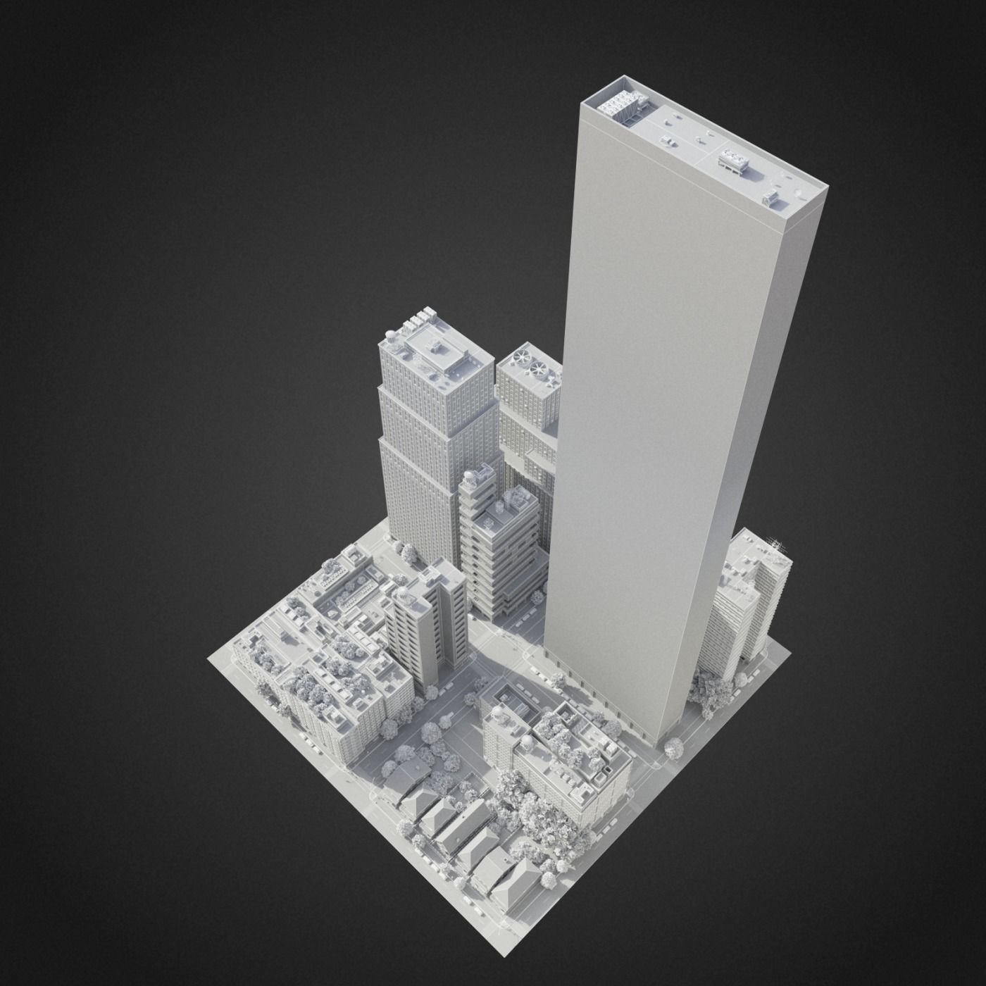 Realistic City District H11-R7 3D model_15