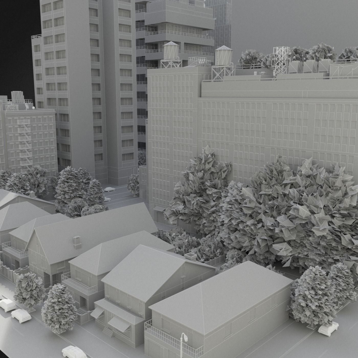 Realistic City District H11-R7 3D model_22