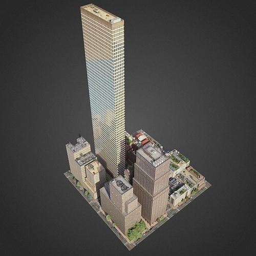 Realistic City District H11-R7 3D model