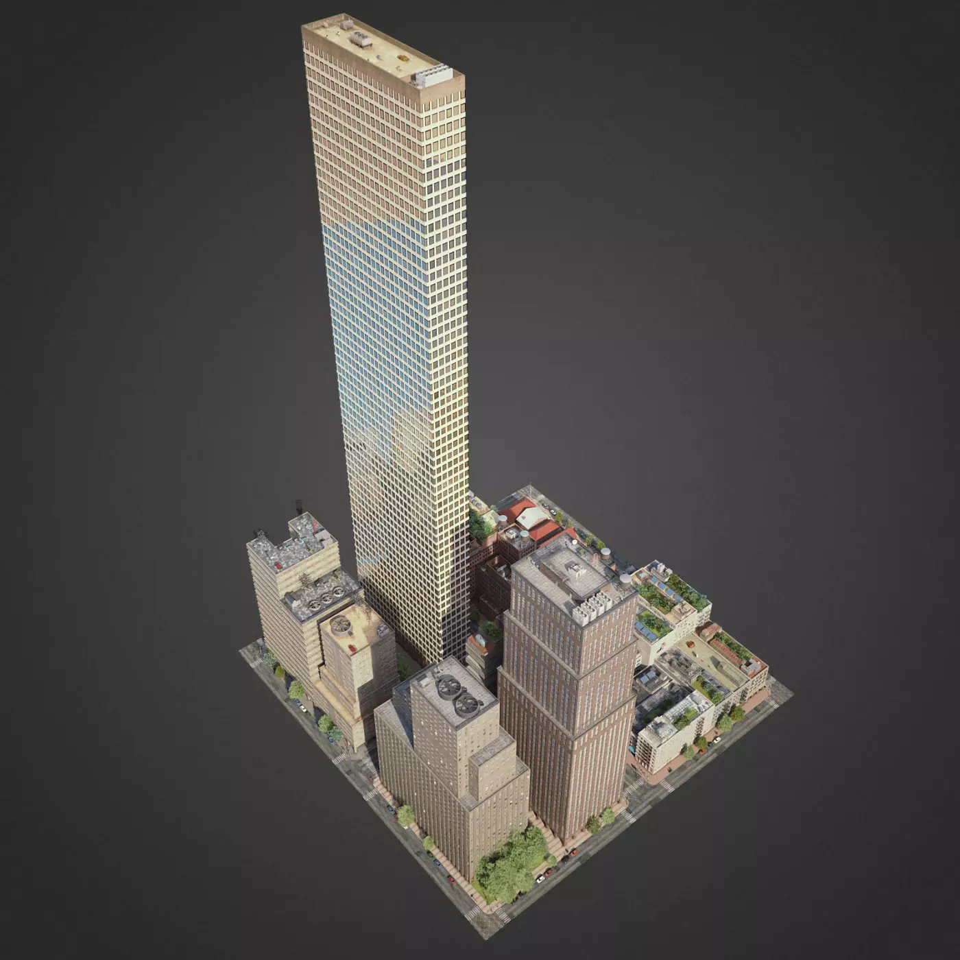 Realistic City District H11-R7 3D model_0