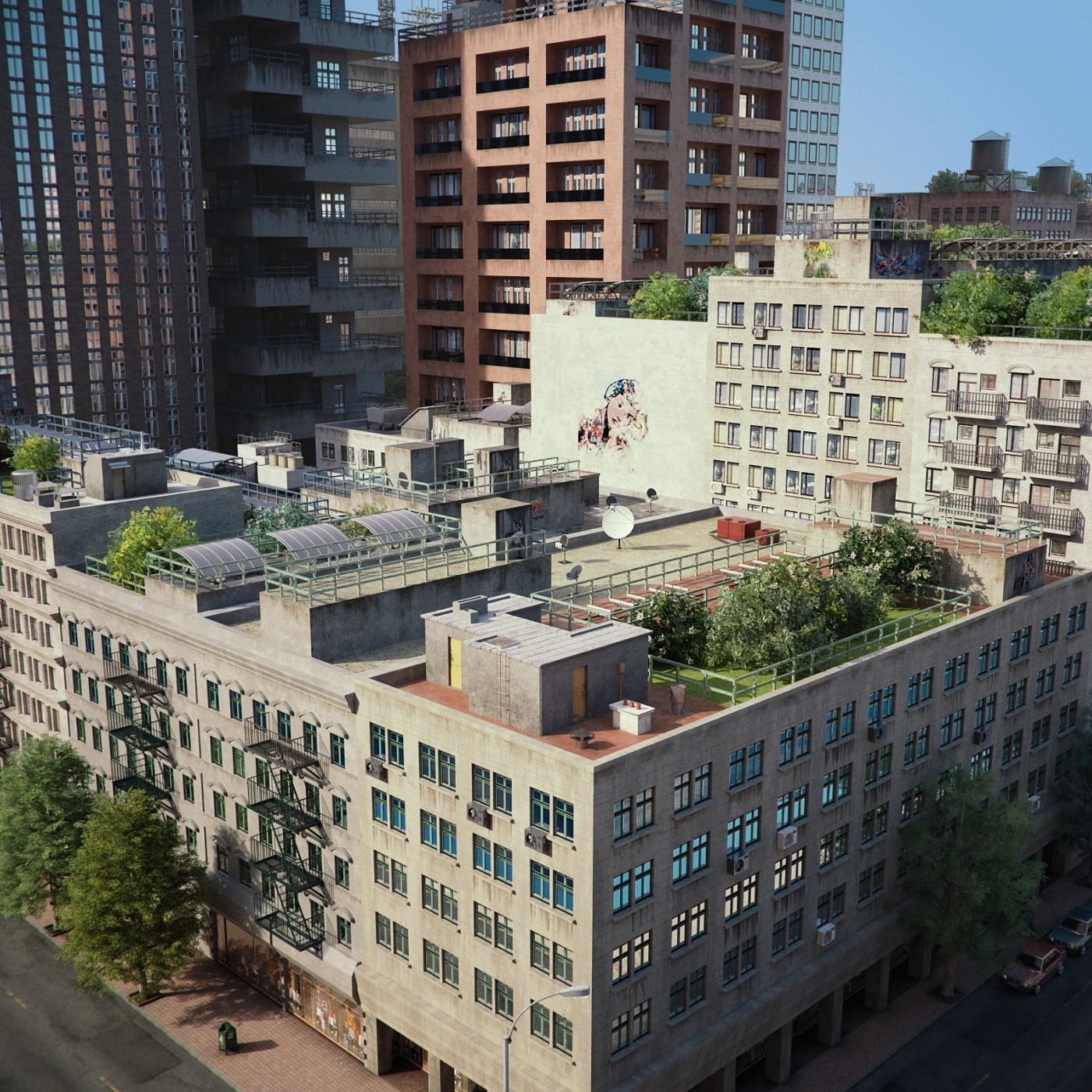 Realistic City District H11-R7 3D model_8