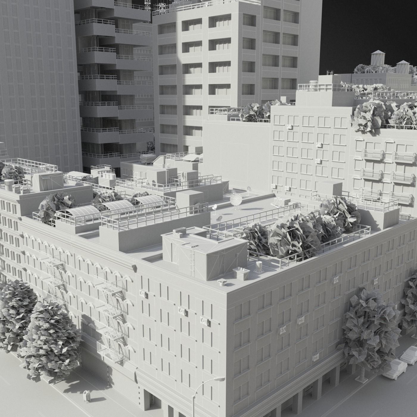 Realistic City District H11-R7 3D model_21