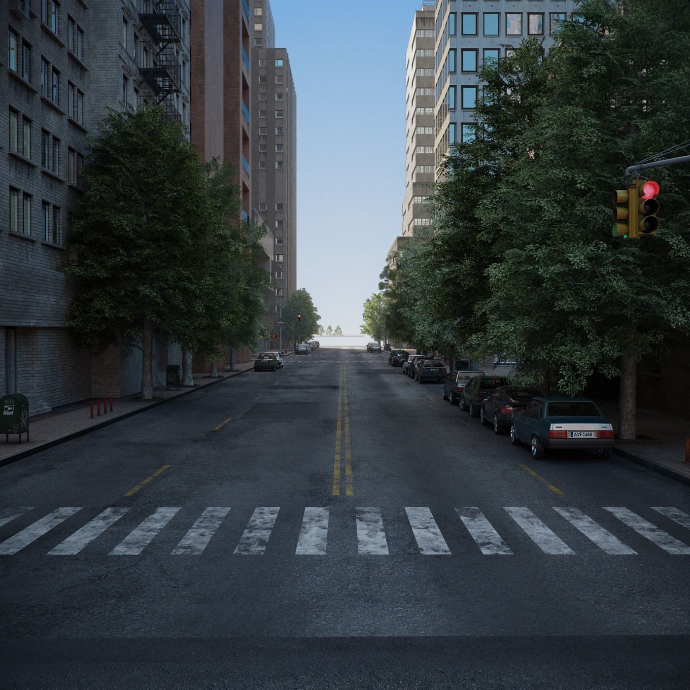 Realistic City District H11-R7 3D model_7