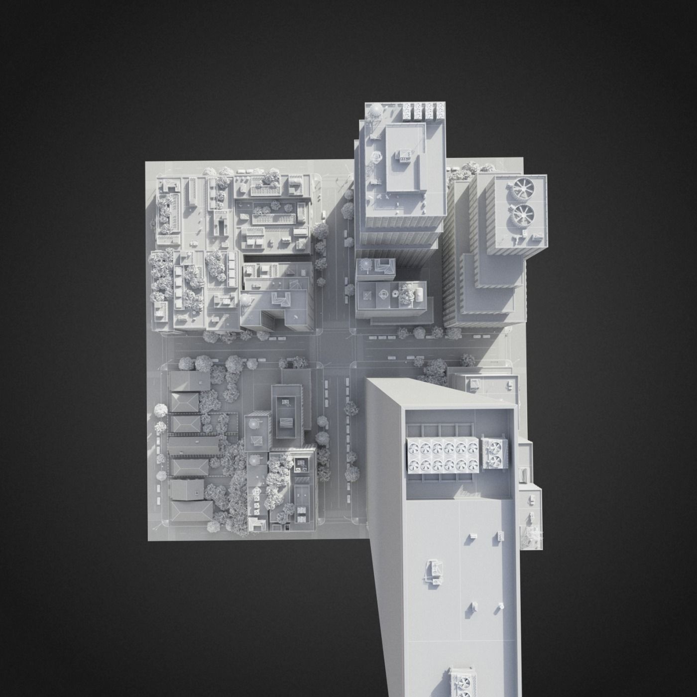 Realistic City District H11-R7 3D model_25