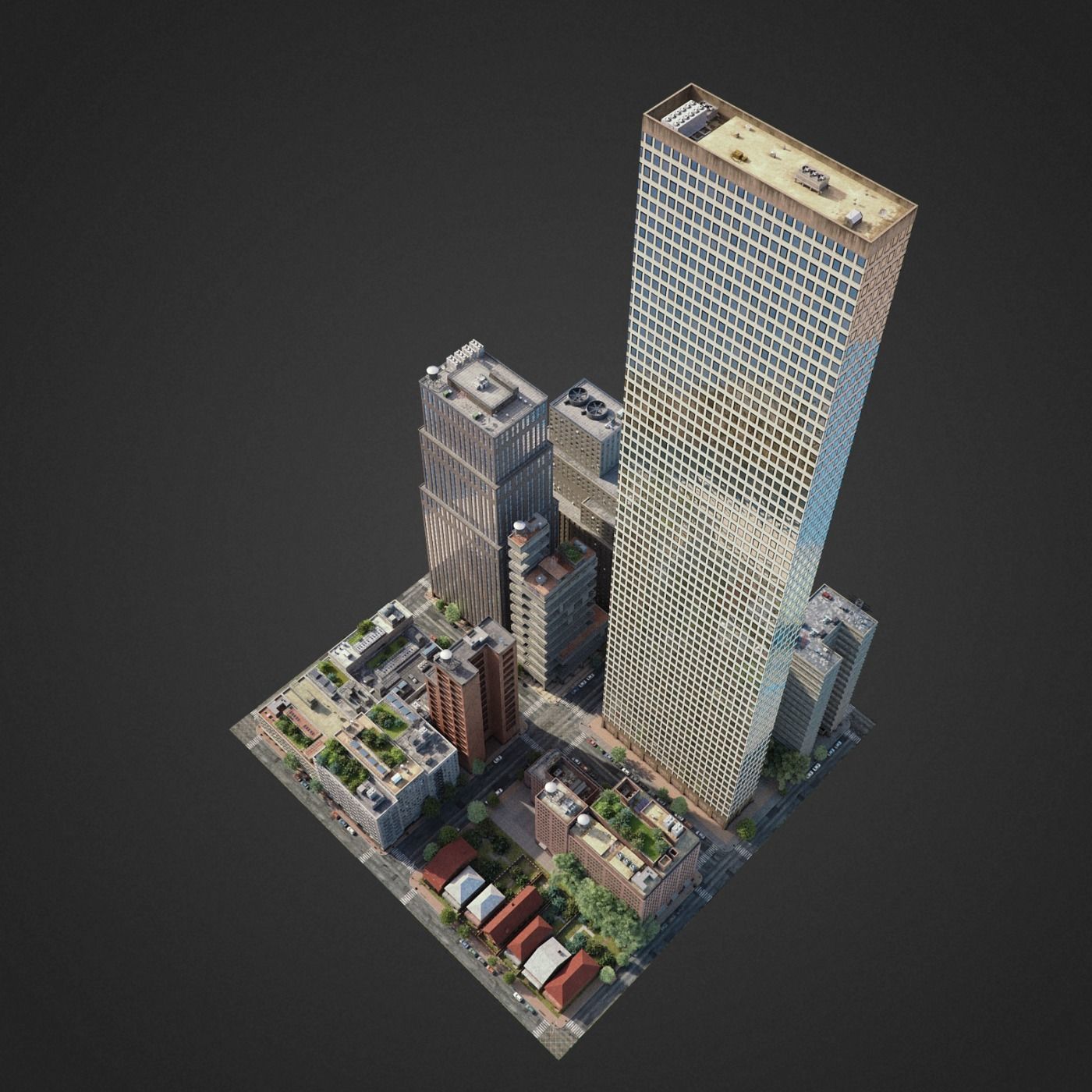 Realistic City District H11-R7 3D model_2