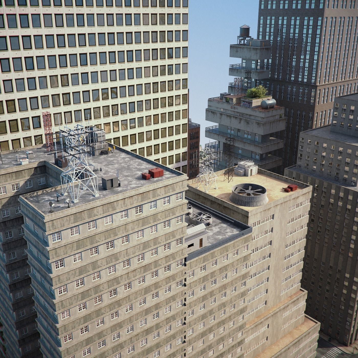 Realistic City District H11-R7 3D model_10