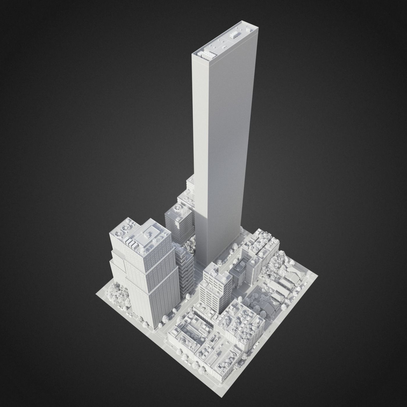 Realistic City District H11-R7 3D model_14
