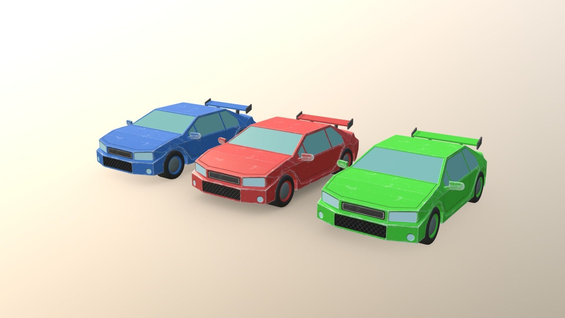 Stylized Race-Demolition Car Pack 3D Model Collection_2