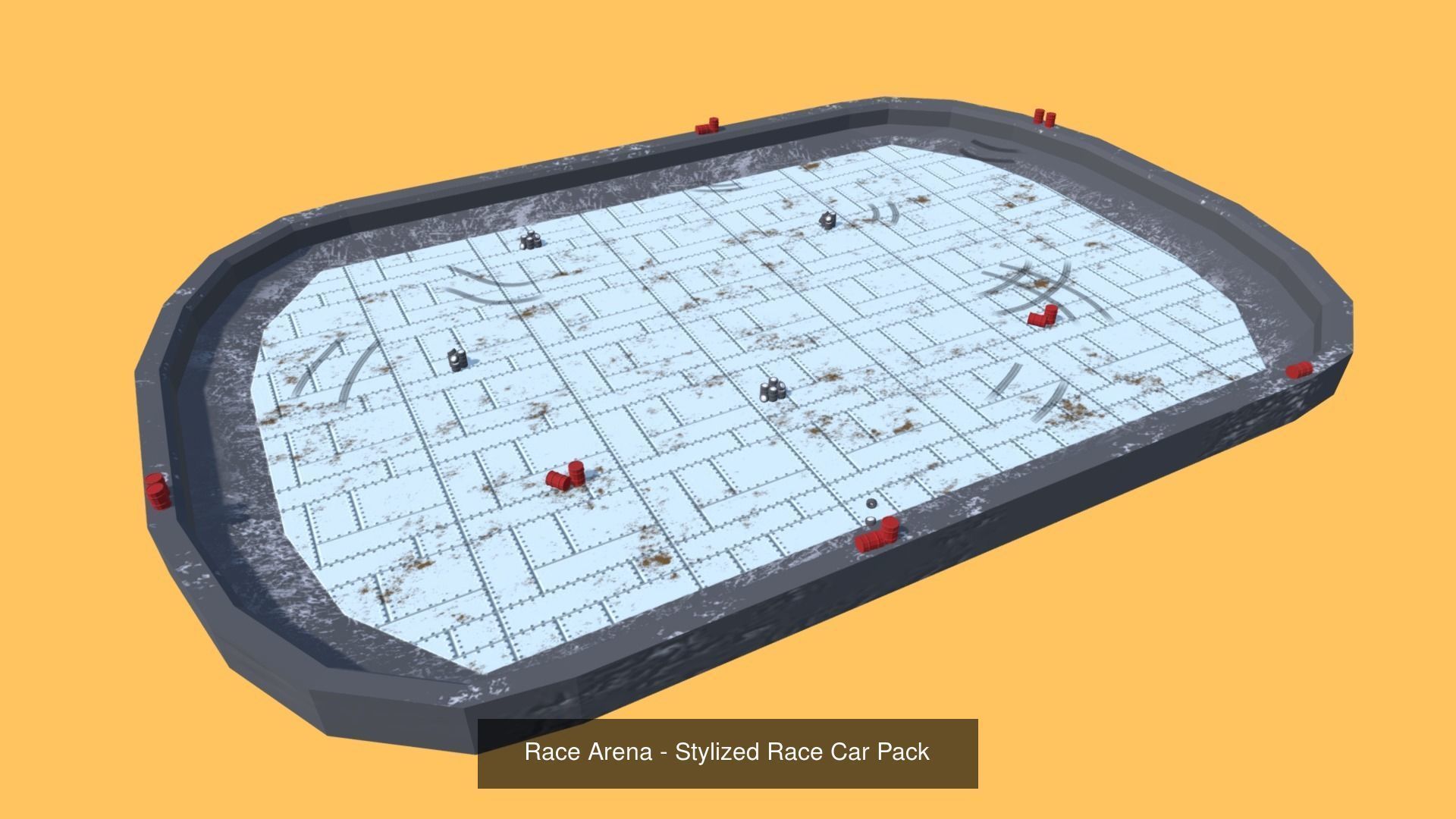 Stylized Race-Demolition Car Pack 3D Model Collection_8