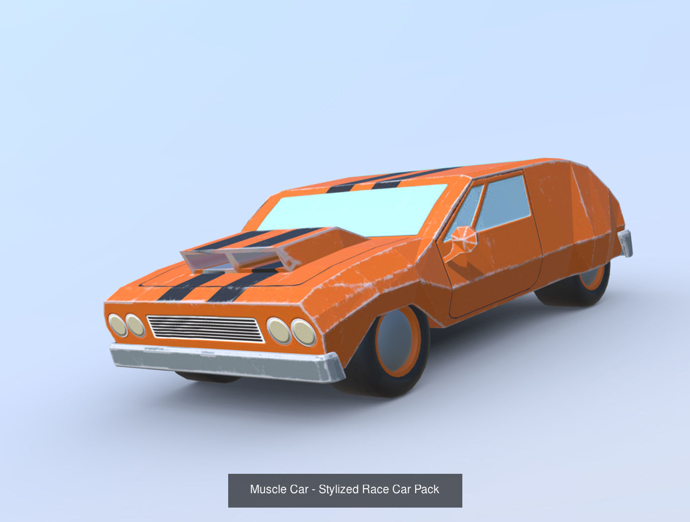 Stylized Race-Demolition Car Pack 3D Model Collection_6