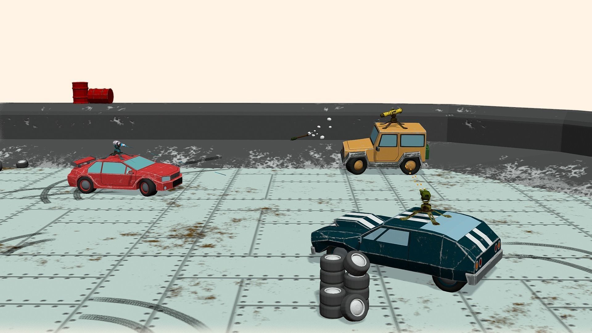 Stylized Race-Demolition Car Pack 3D Model Collection_12