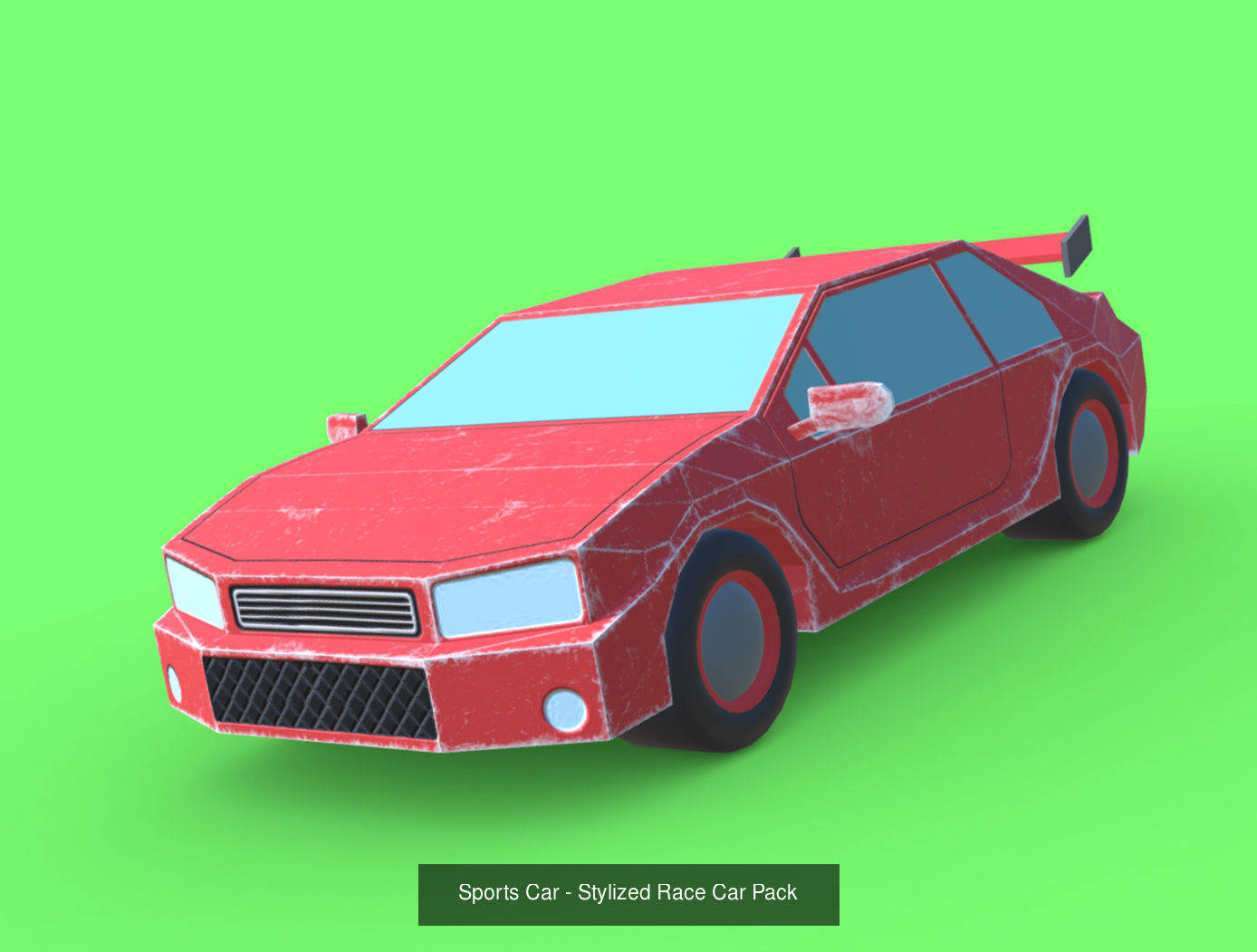 Stylized Race-Demolition Car Pack 3D Model Collection_4