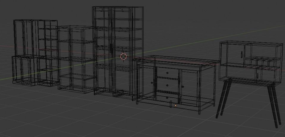 5 Cabinets - 4 Sinks Pack 3D Model Collection_24