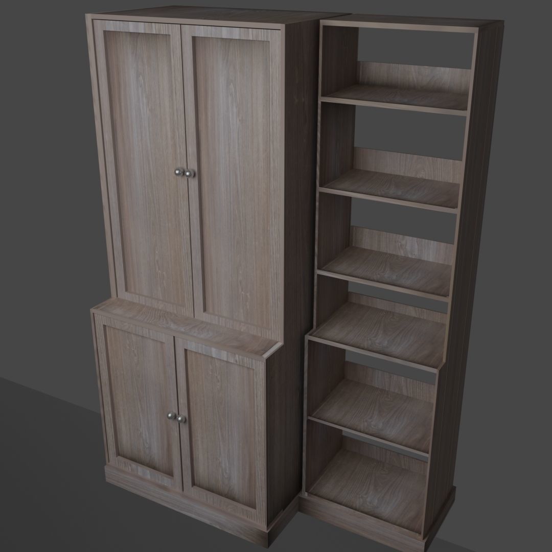 5 Cabinets - 4 Sinks Pack 3D Model Collection_9