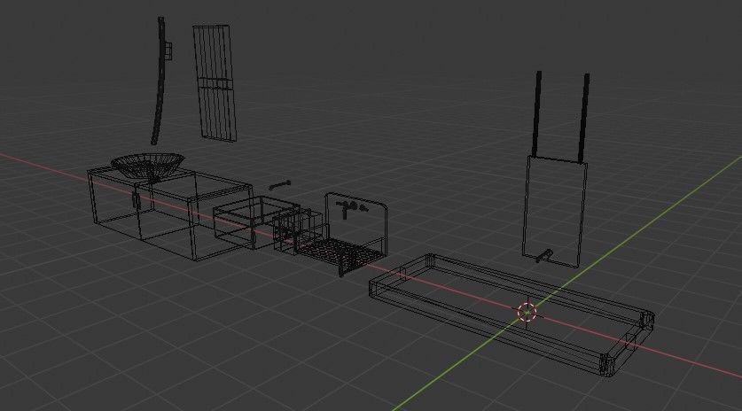 5 Cabinets - 4 Sinks Pack 3D Model Collection_37