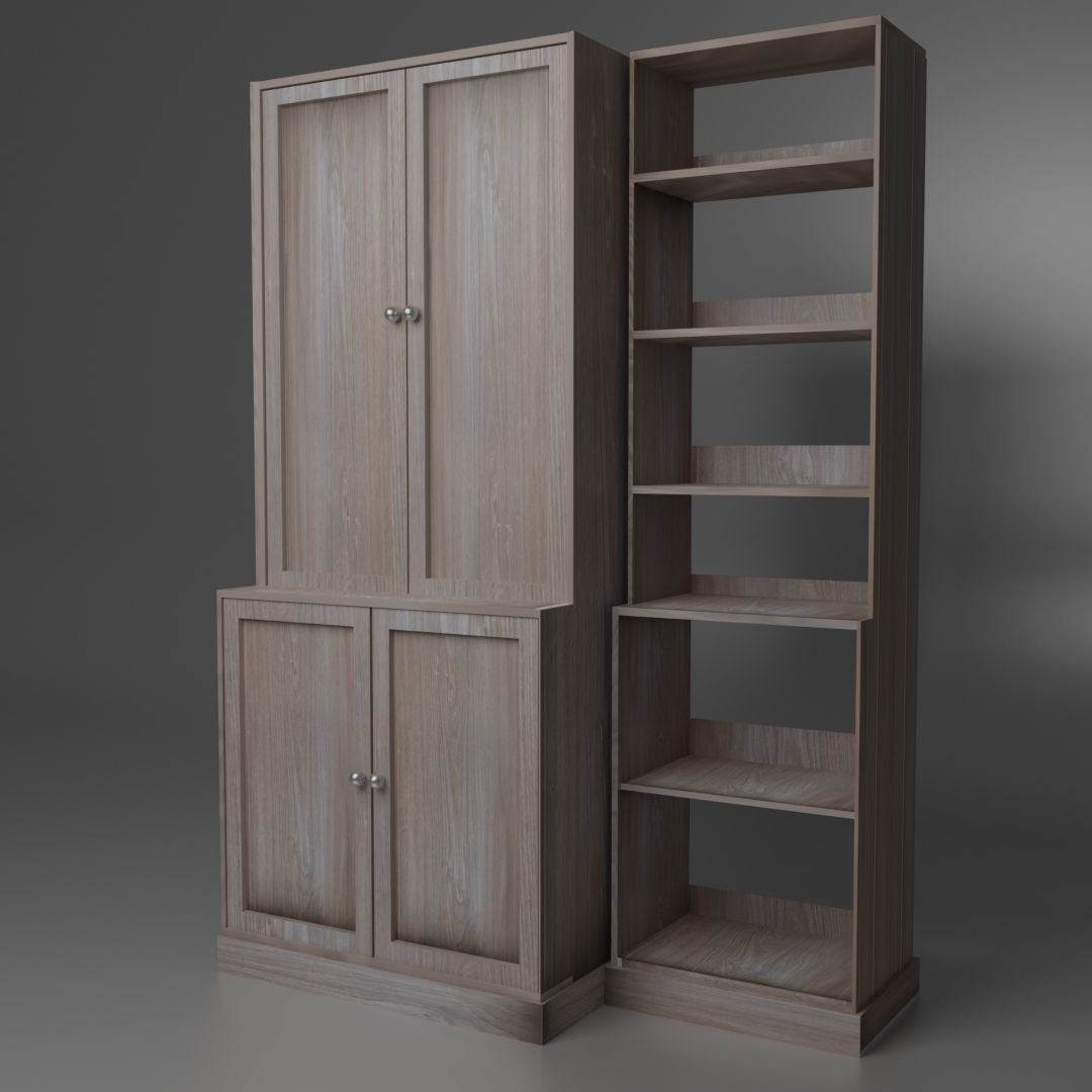 5 Cabinets - 4 Sinks Pack 3D Model Collection_8