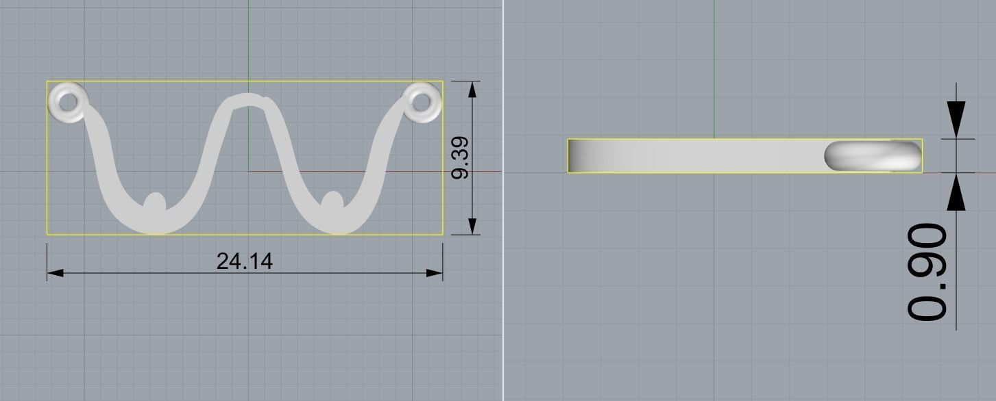 Relaxed breasts pendant 3D print model 3D print model_1