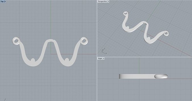 Relaxed breasts pendant 3D print model 3D print model
