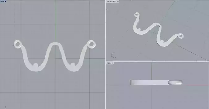 Relaxed breasts pendant 3D print model 3D print model