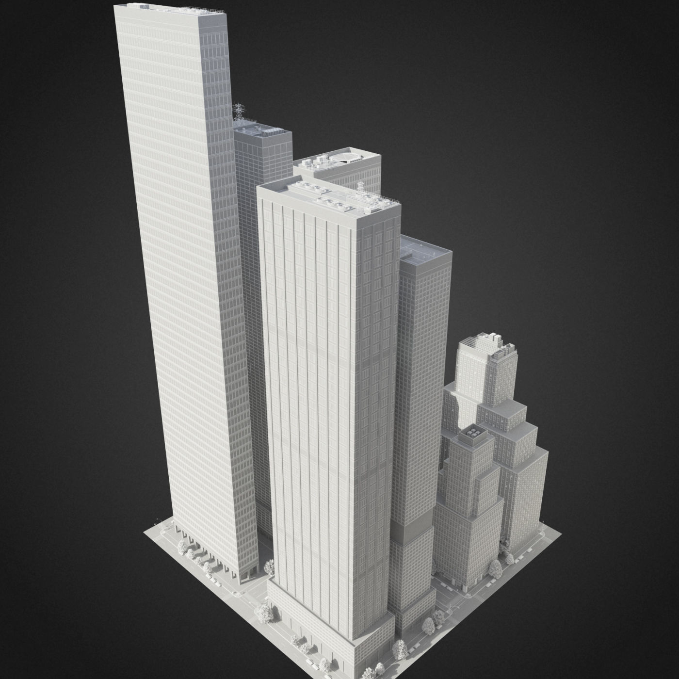 Realistic City District H2-C8 3D model_16