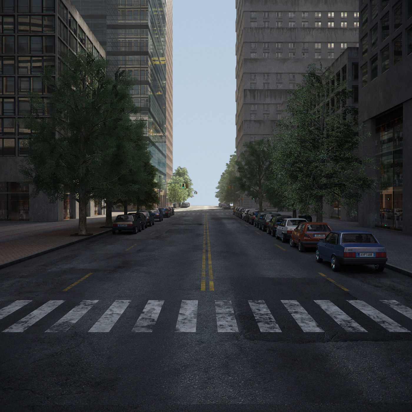 Realistic City District H2-C8 3D model_4