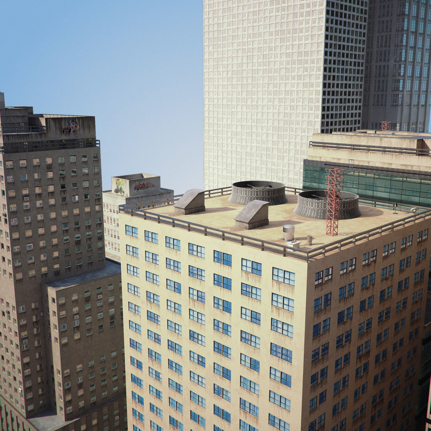 Realistic City District H2-C8 3D model_8