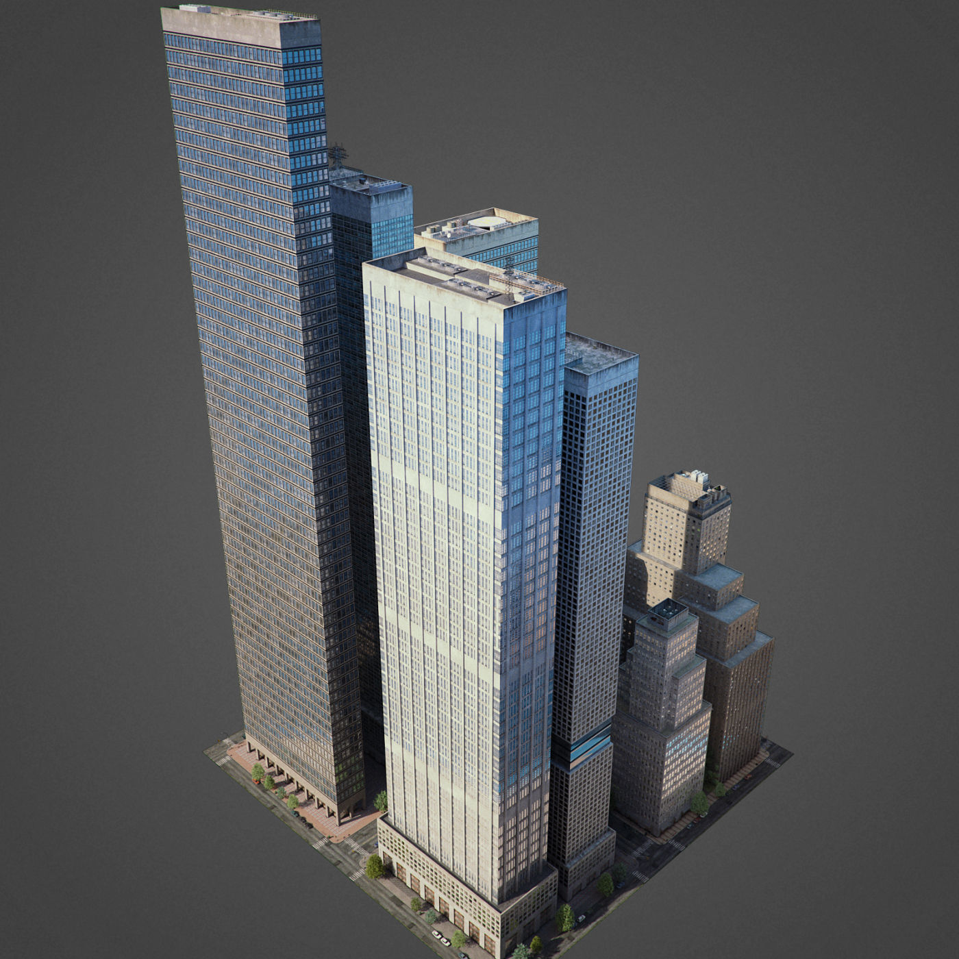 Realistic City District H2-C8 3D model_3