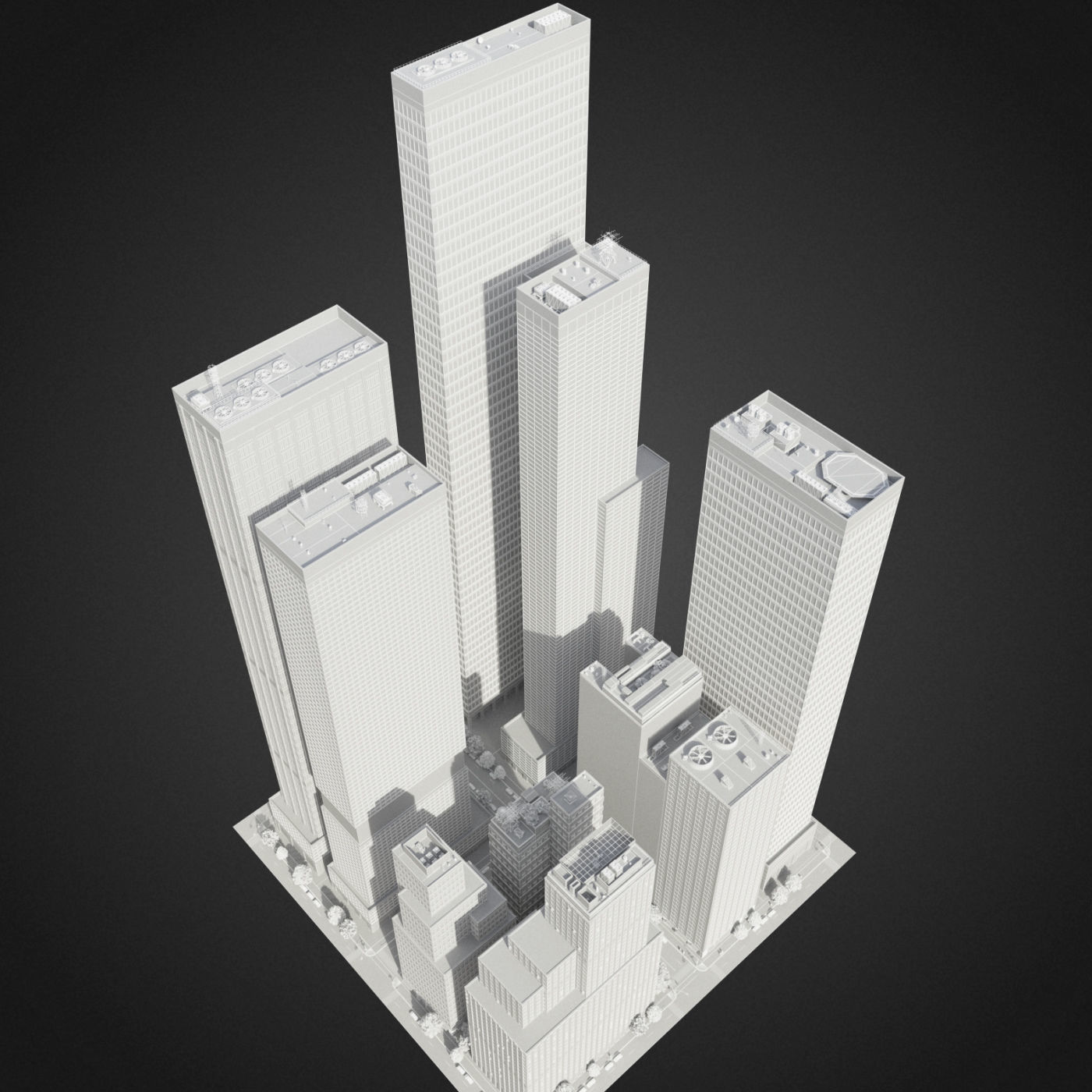 Realistic City District H2-C8 3D model_13