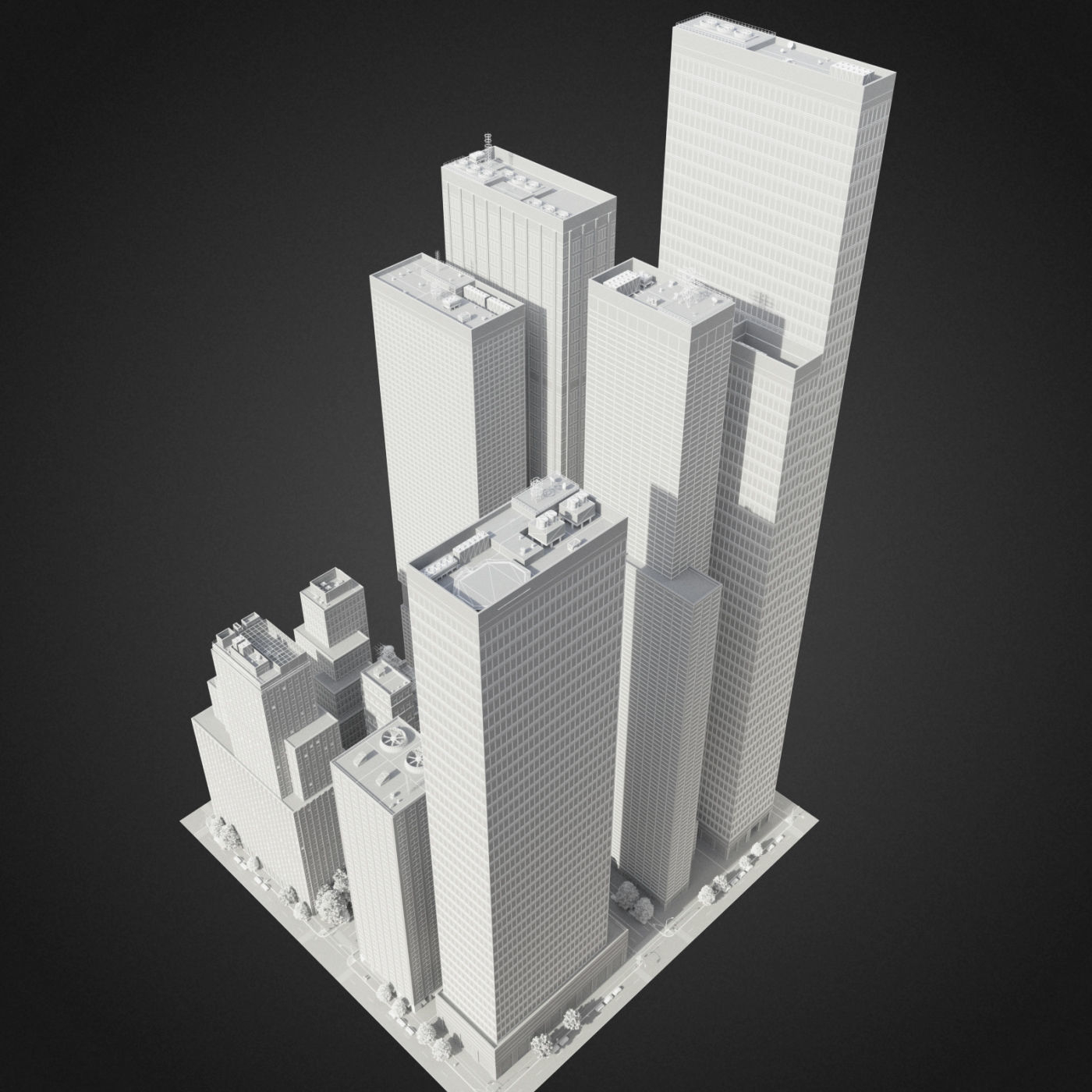 Realistic City District H2-C8 3D model_14