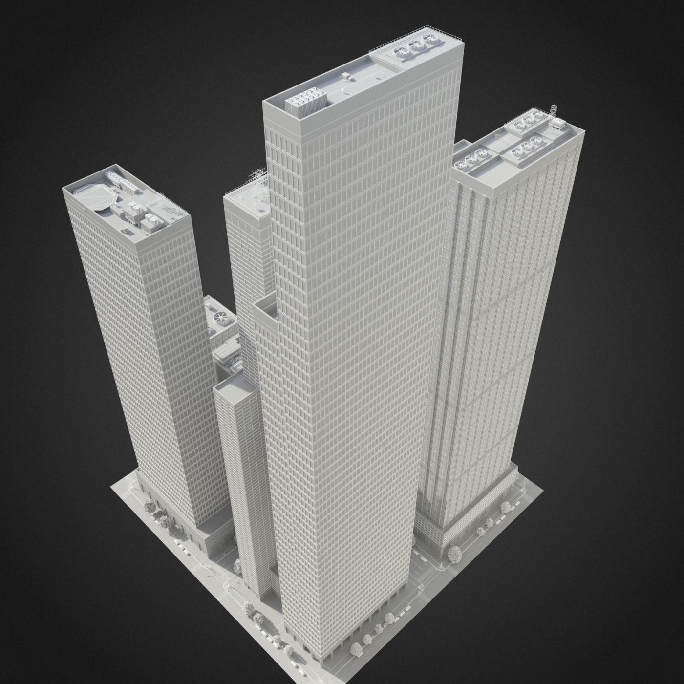 Realistic City District H2-C8 3D model_15