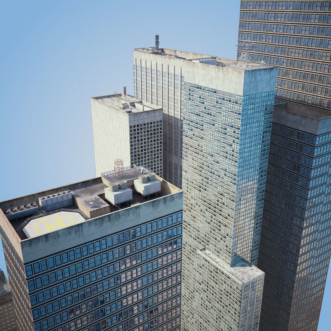 Realistic City District H2-C8 3D model_9