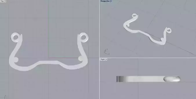 East west breasts pendant 3D print model 3D print model