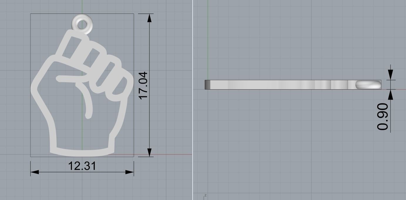 Fist symbol 3D print model 3D print model_1