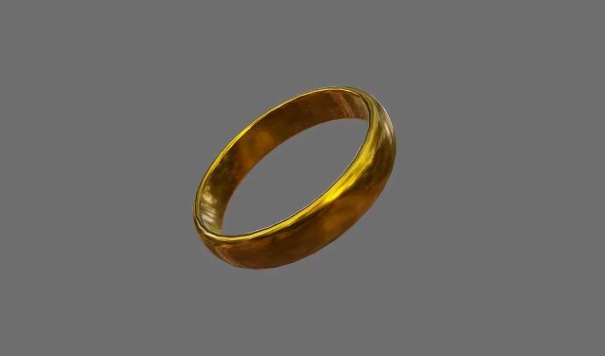 Gold Ring Alliance - Anel de Ouro Alianca Low-poly 3D model