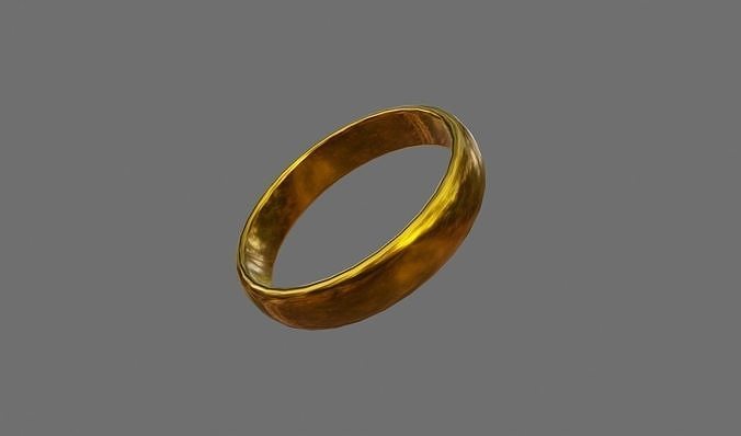 Gold Ring Alliance - Anel de Ouro Alianca Low-poly 3D model