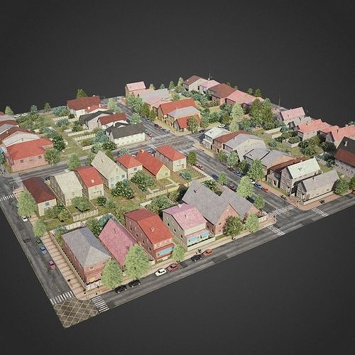 City DIstrict R6-R19 3D model 7