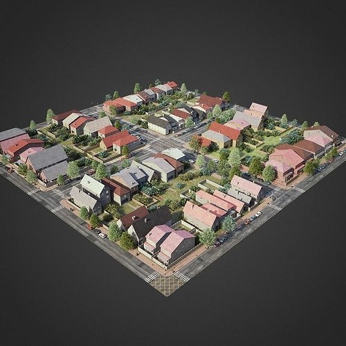 City DIstrict R6-R19 3D model 2