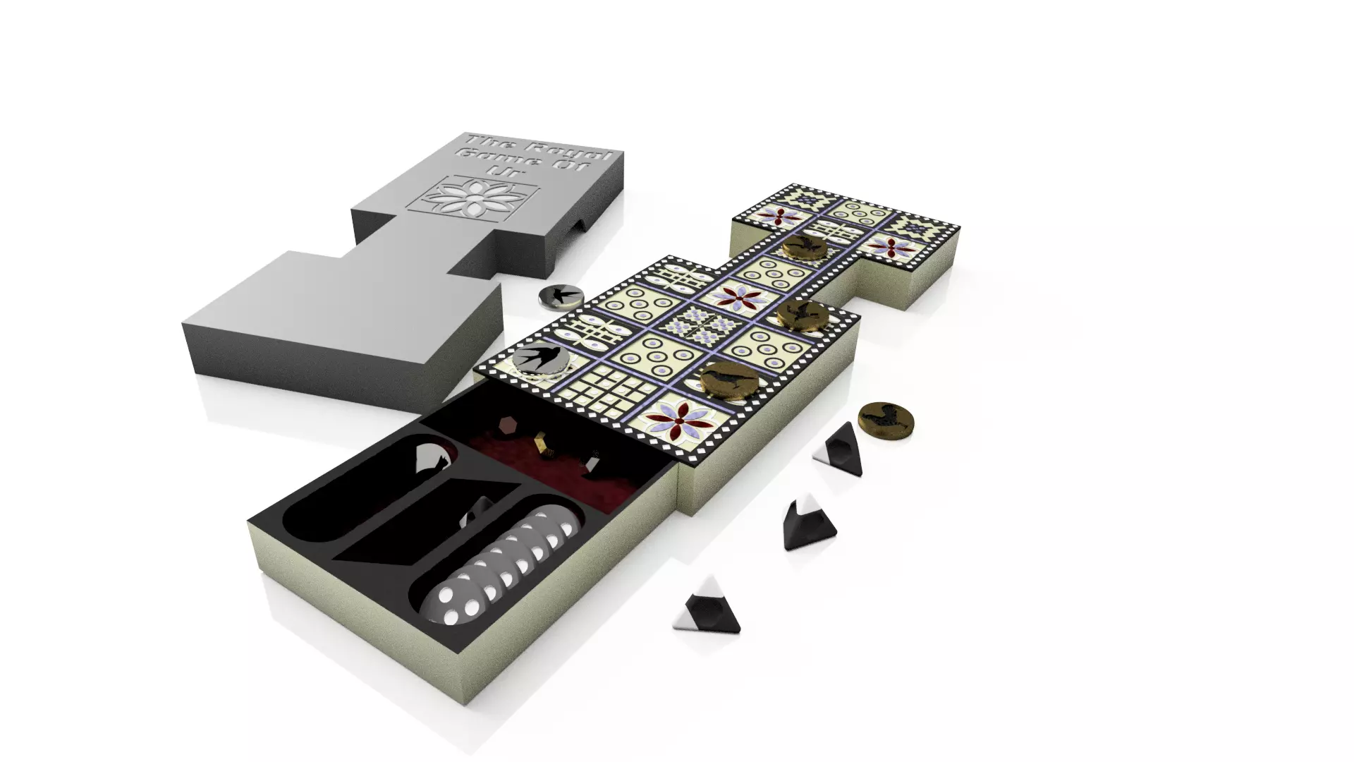 The Royal Game of Ur 3D print model