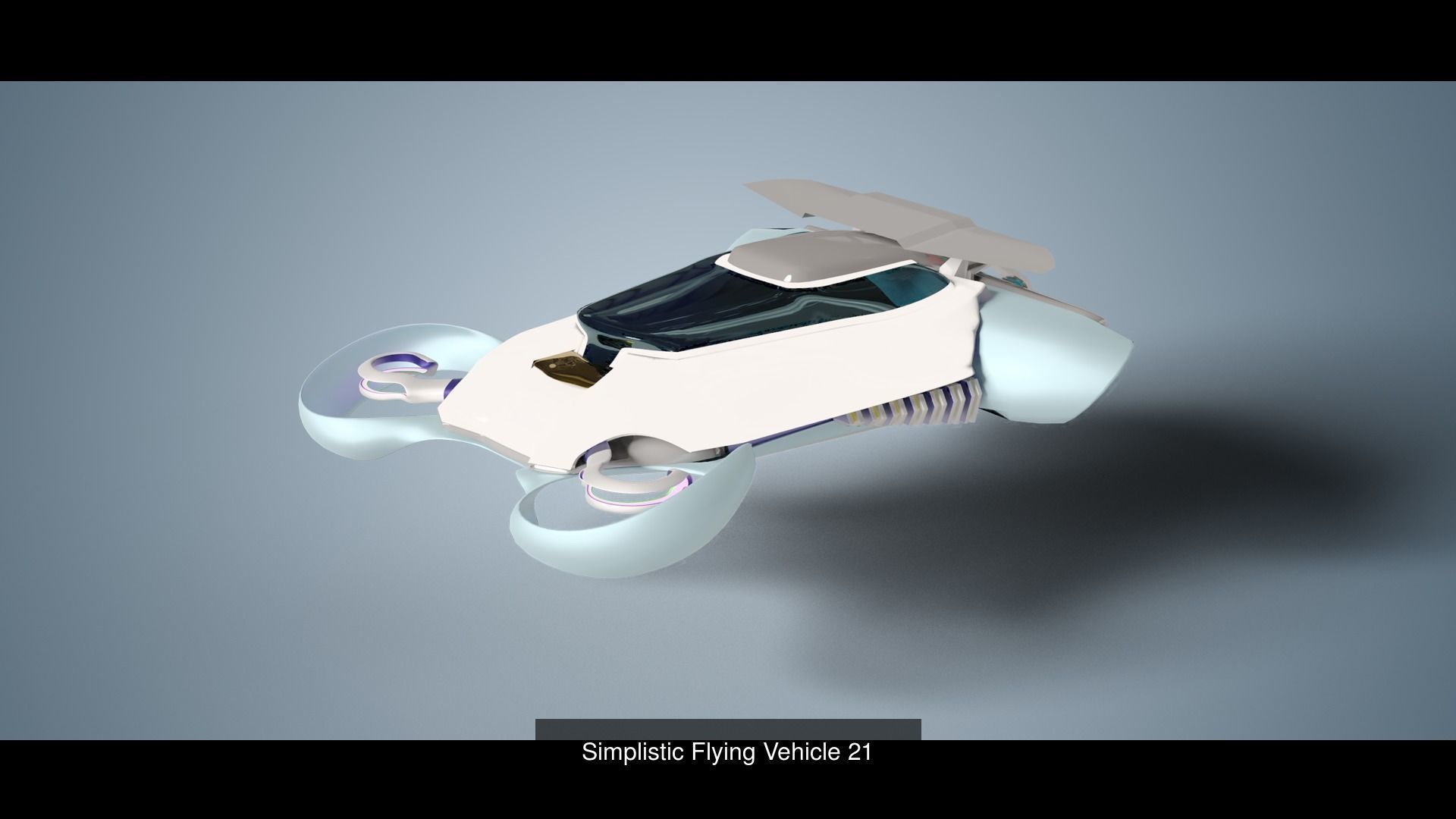 320 Futuristic LowPoly Buildings plus 20 Flying Cars 3D Model Collection_19
