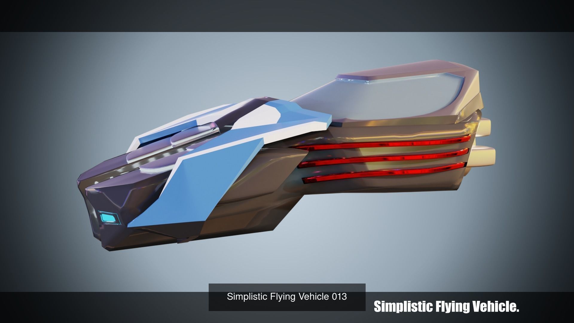 320 Futuristic LowPoly Buildings plus 20 Flying Cars 3D Model Collection_14
