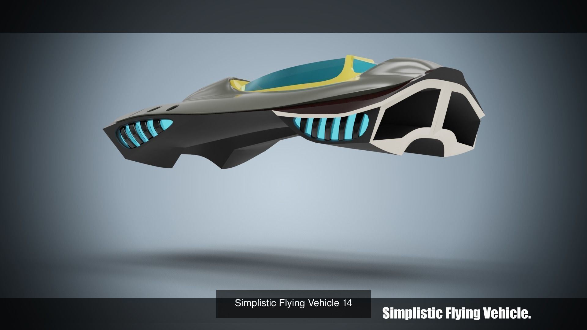 320 Futuristic LowPoly Buildings plus 20 Flying Cars 3D Model Collection_22