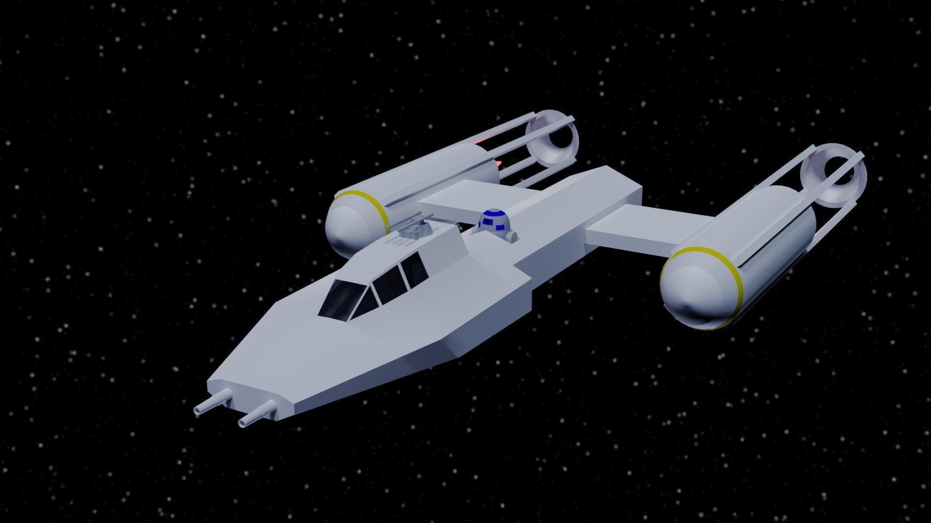 Star Wars - Y-Wing Rebel Bomber 3D model_1
