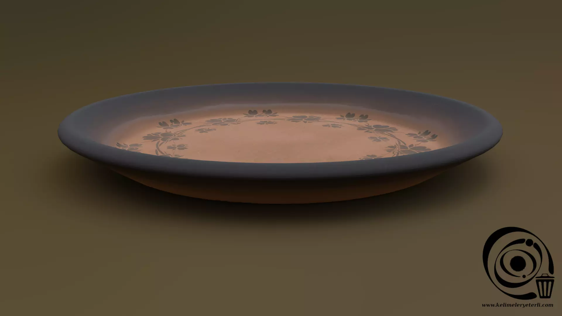 Plate 01 R Low-poly 3D model_0