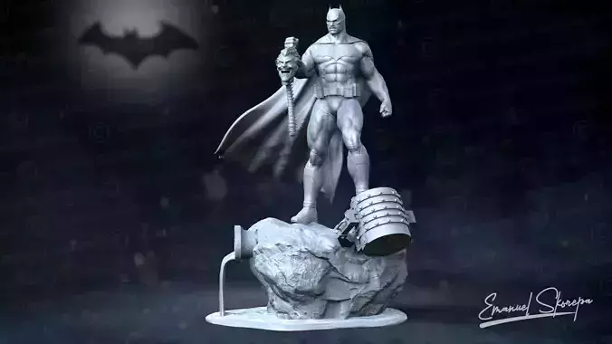 Batman and Joker statue