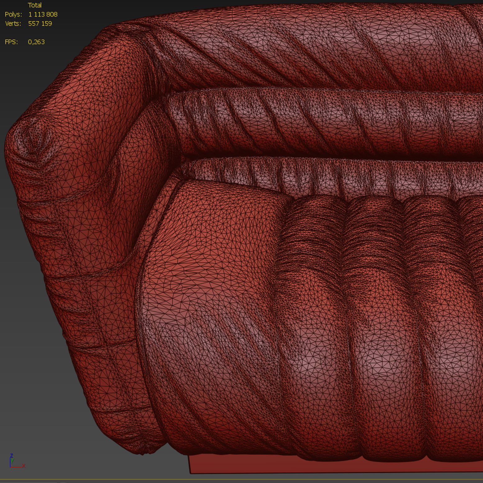 Leather sofa 3D model_4